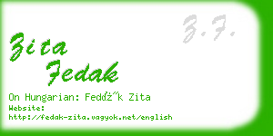 zita fedak business card